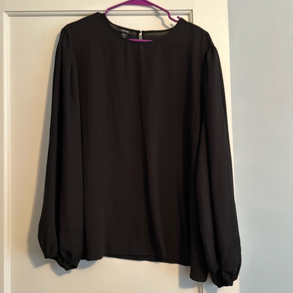 NWOT Alfani Black Long Sleeve Shear Dress Shirt 🖤